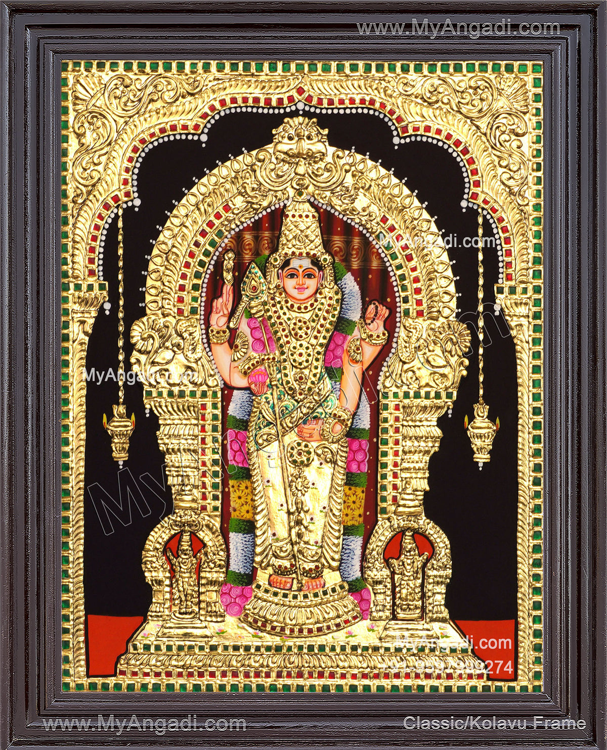Thiruchendhur Murugan Tanjore Painting