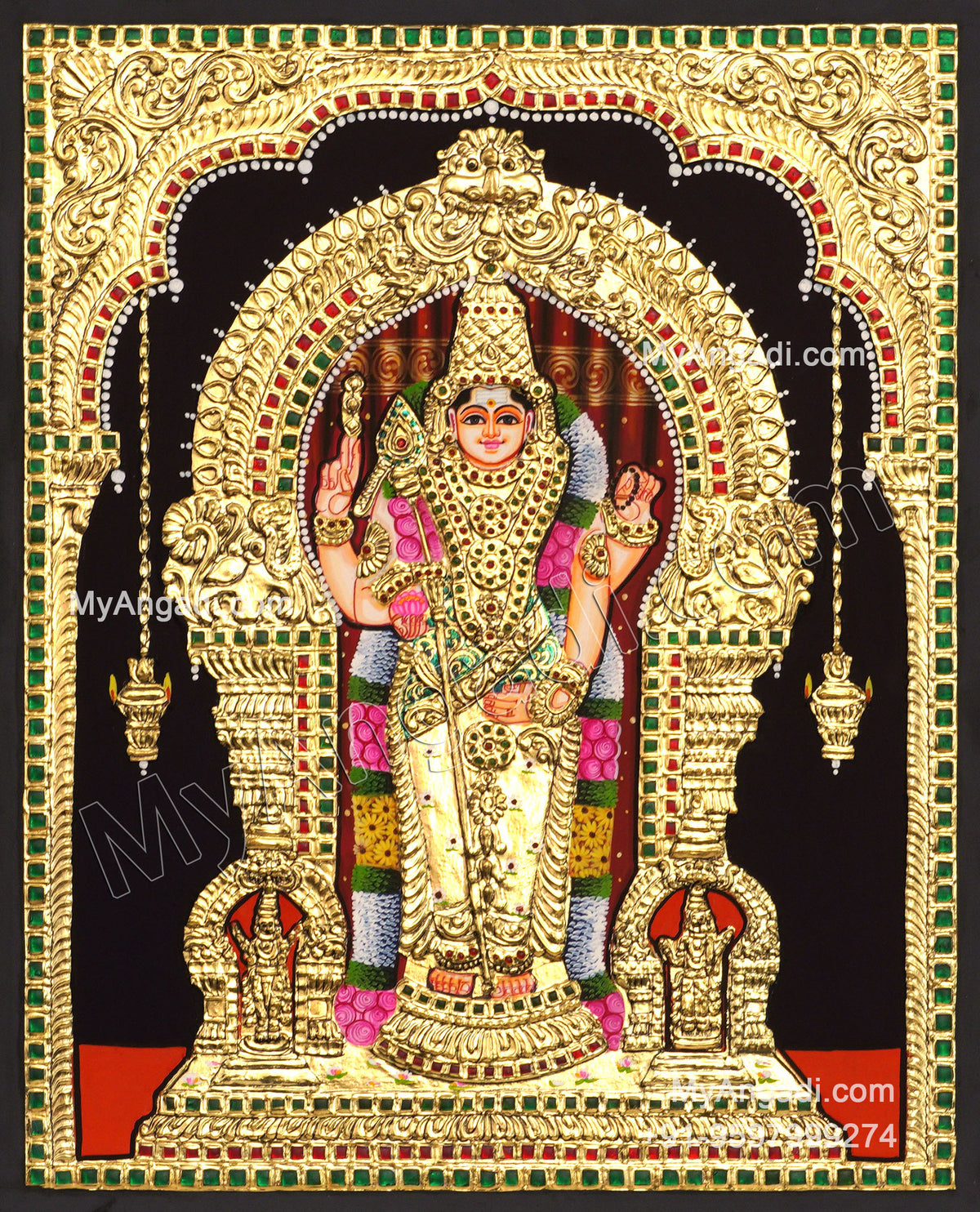 Thiruchendhur Murugan Tanjore Painting