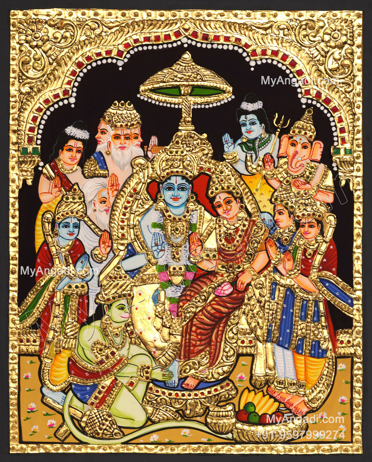 Ramar Pattabhisekam Tanjore Painting