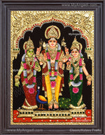 Murugan Valli Deivanai Tanjore Painting