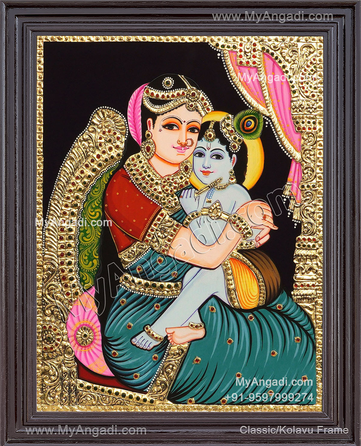 Yashoda Krishna Tanjore Painting