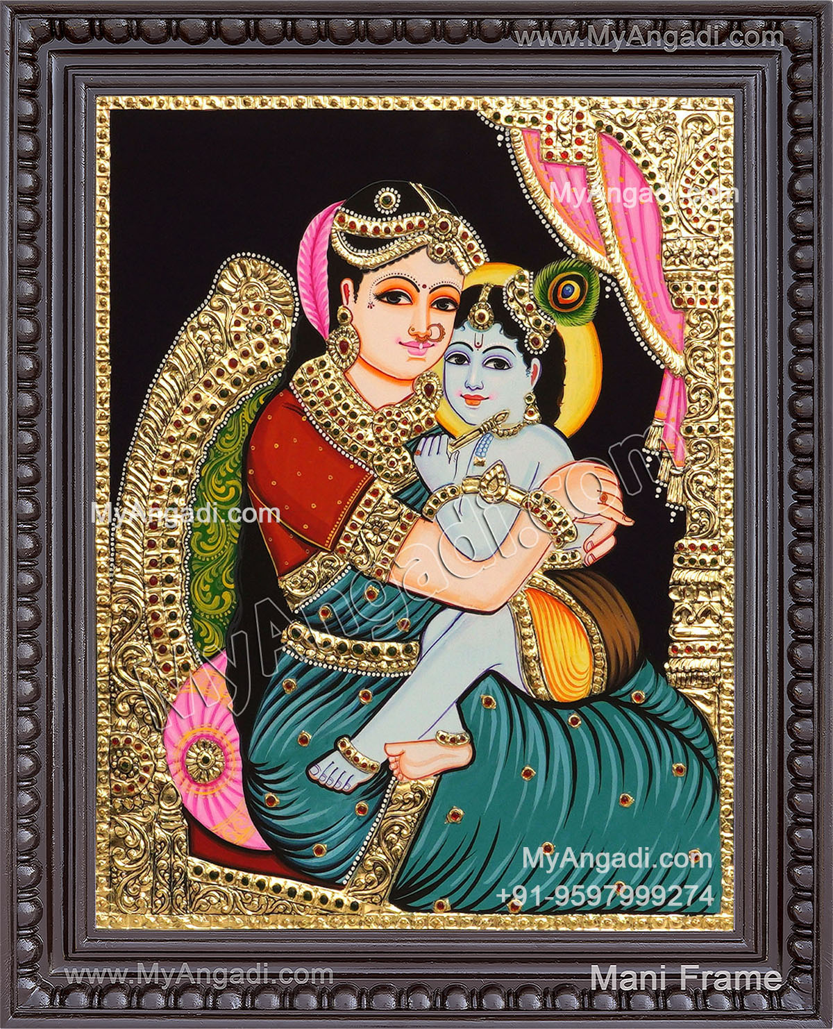 Yashoda Krishna Tanjore Painting