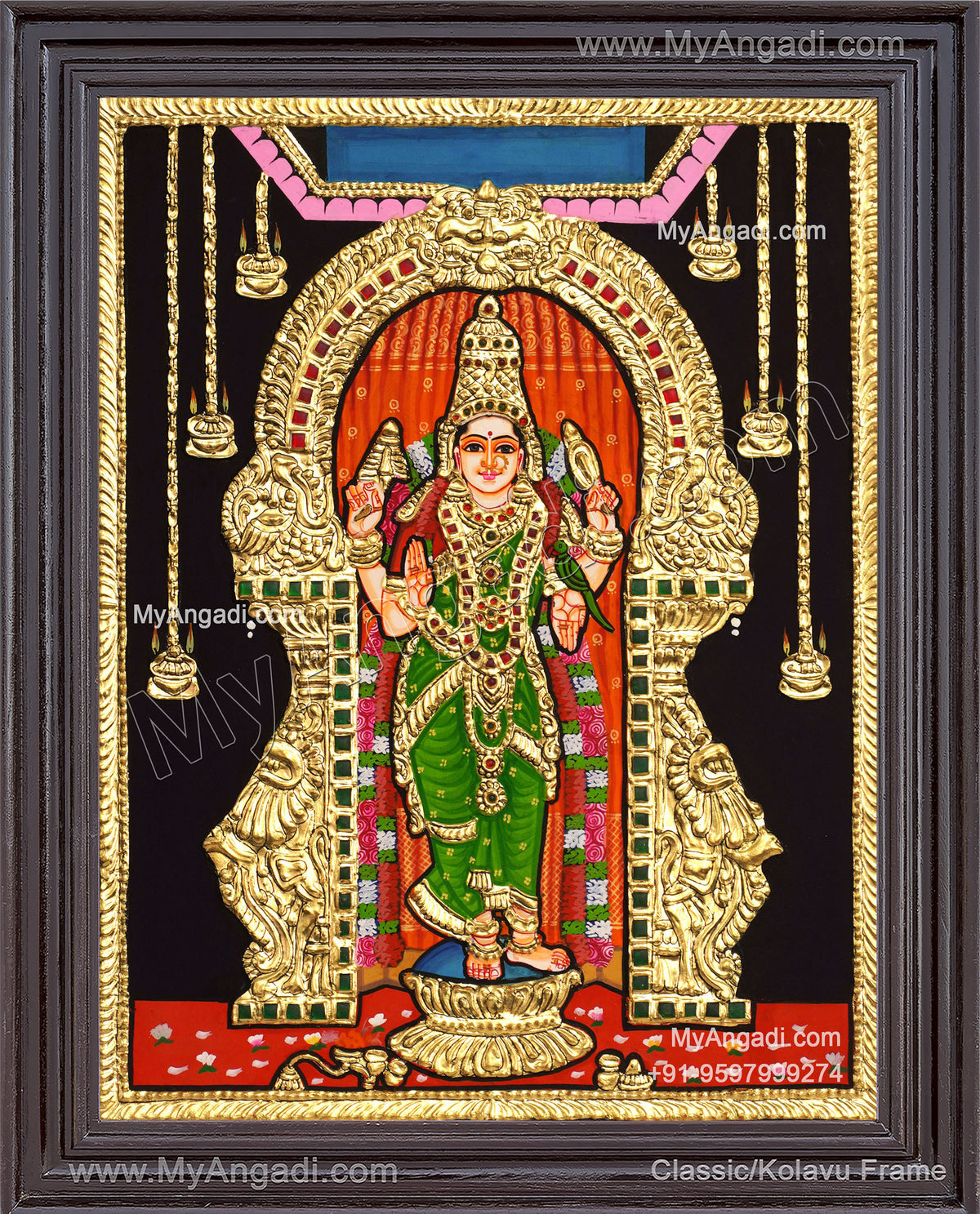 Meenakshi Amman Tanjore Painting