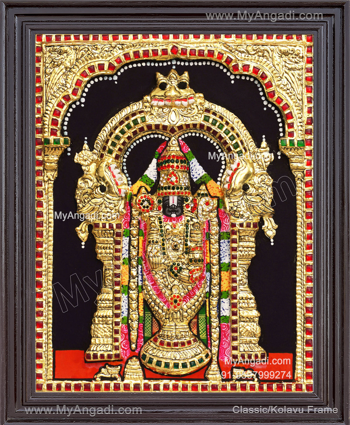 3D Balaji Tanjore Painting