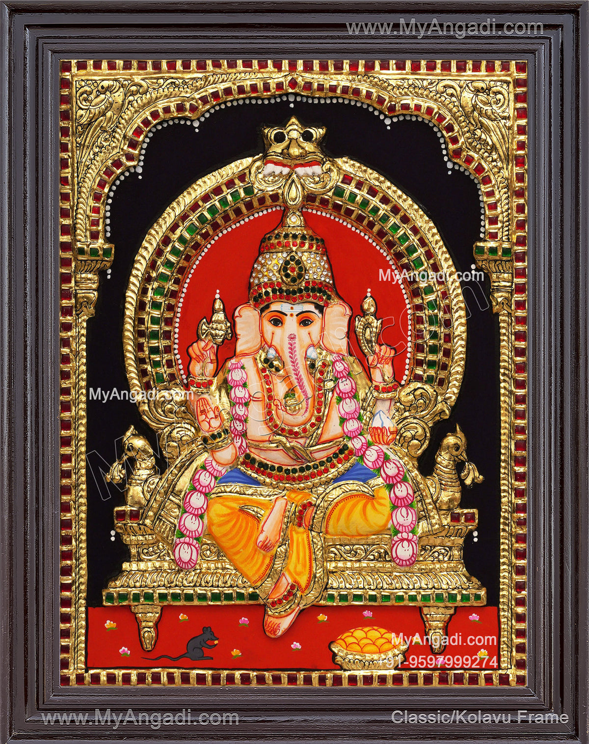 Vinayagar 3D Tanjore Painting
