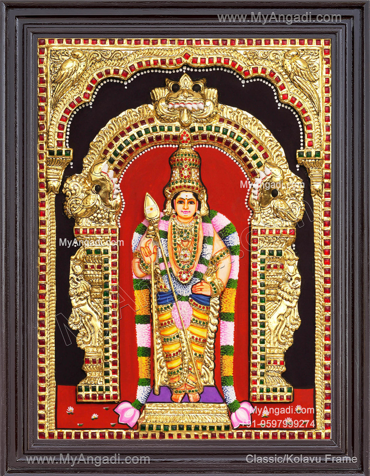 Murugar 3D Tanjore Painting