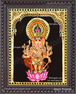 Kan Drishti Ganapathi Tanjore Painting