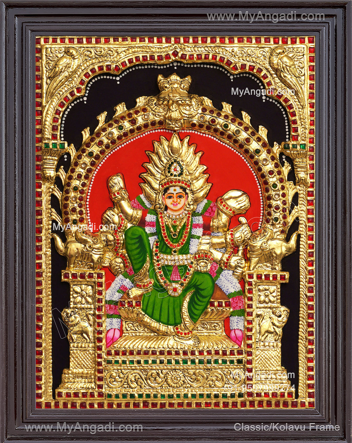 Kariya Kali Amman 3D Tanjore Painting