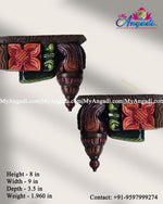 Vagai Wood Floral Wall Brackets