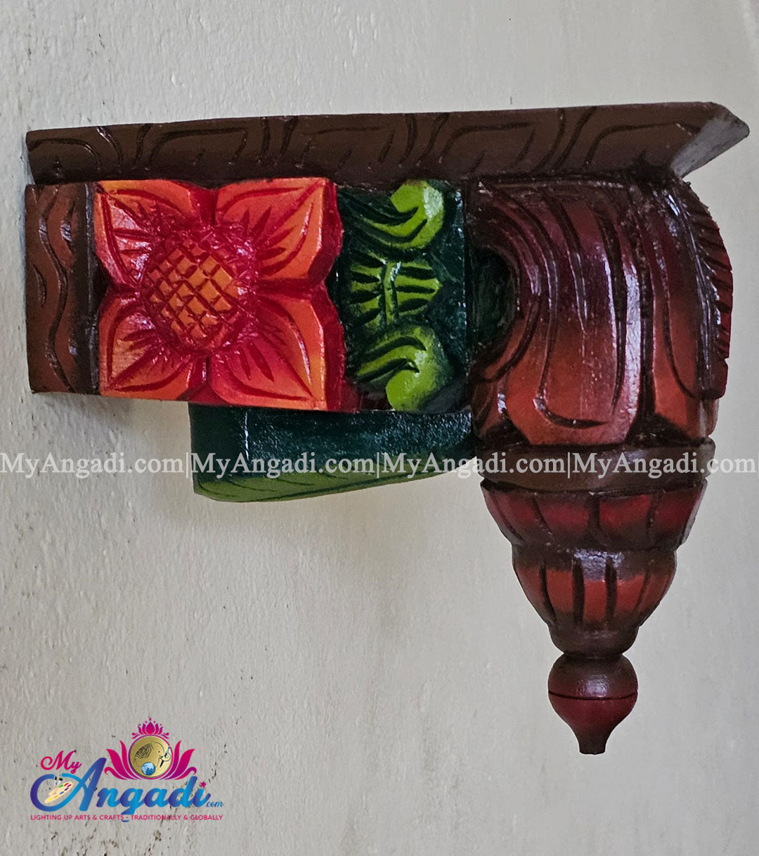 Vagai Wood Floral Wall Brackets