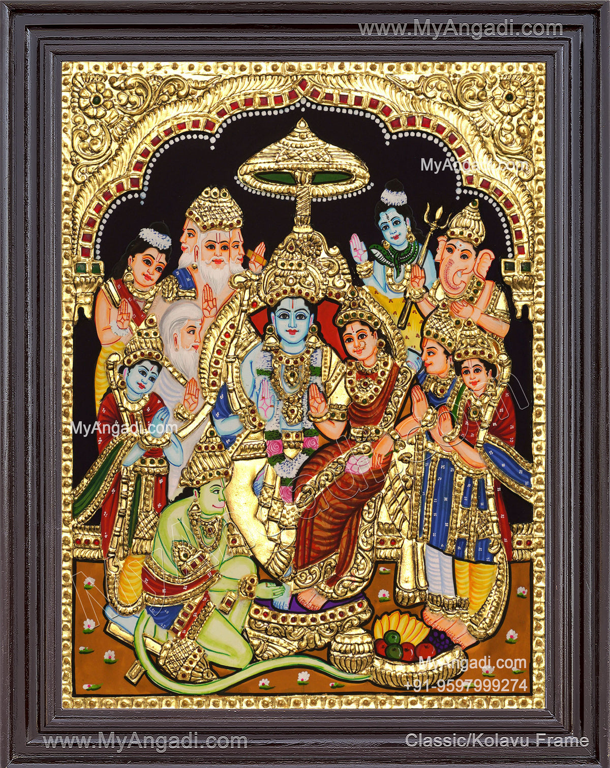 Ramar Pattabishekam Tanjore Painting