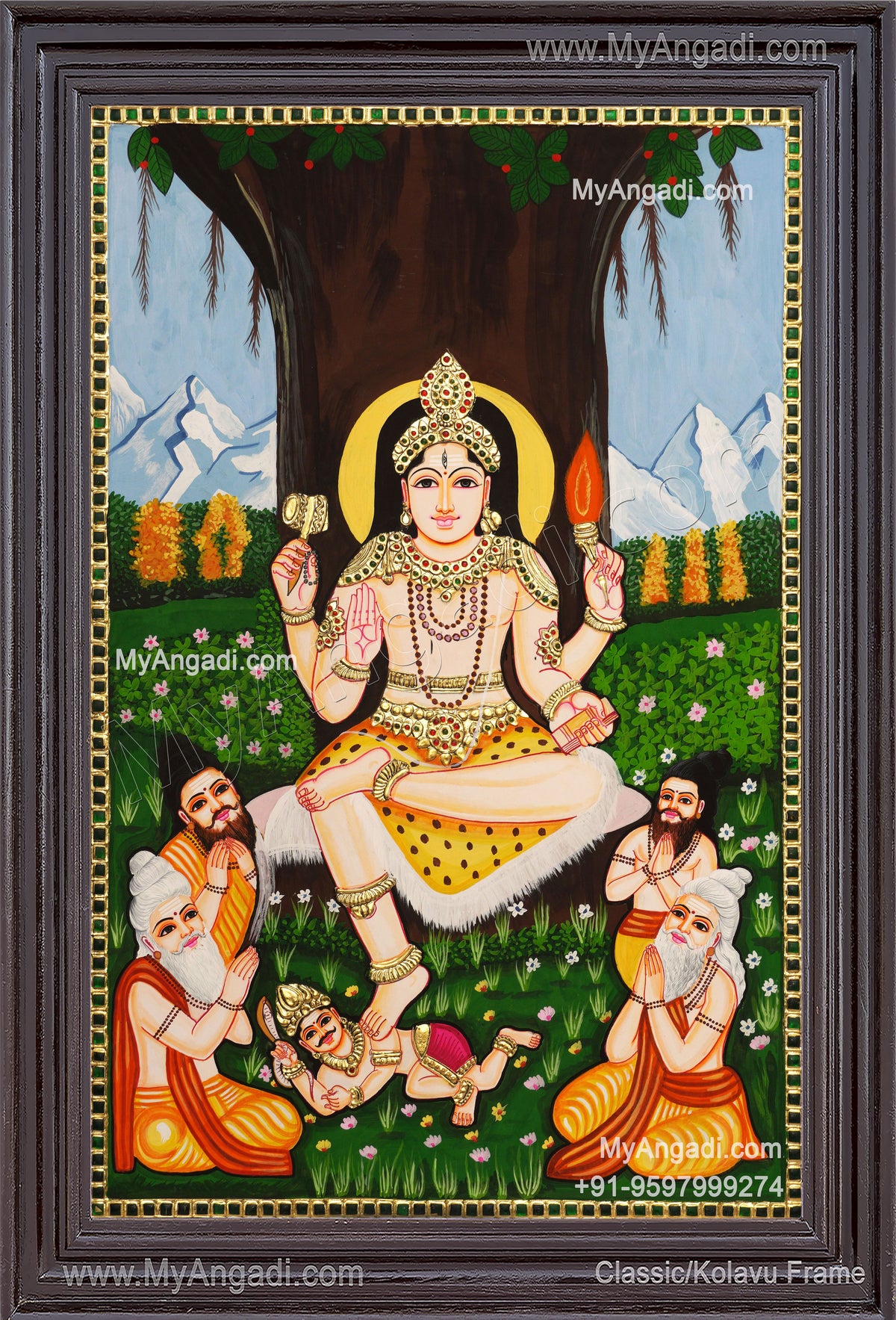 Dakshinamurthi Tanjore Painting