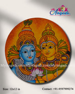 Perumal Lakshmi Round Mural Painting