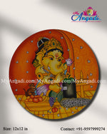 Ganesha Round Mural Painting