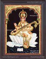 Saraswathi 3d Tanjore Painting