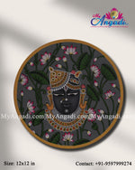 Shrinathji Round Canvas Painting 