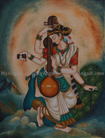 Goddess saraswathi canvas painting