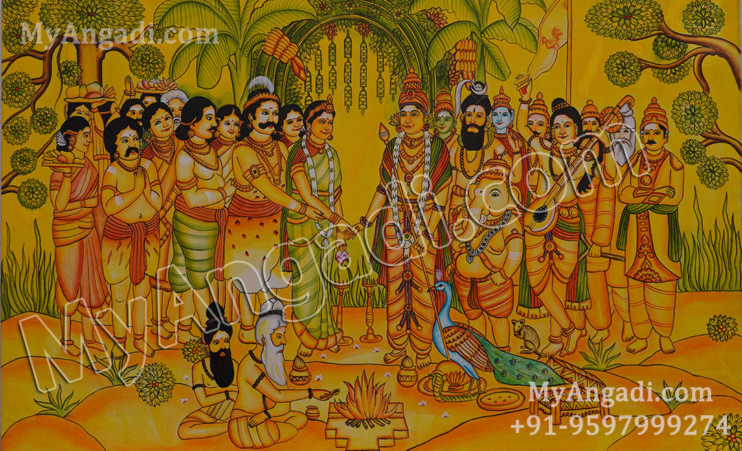 Murugar Valli Kalyanam Kerala Mural Painting