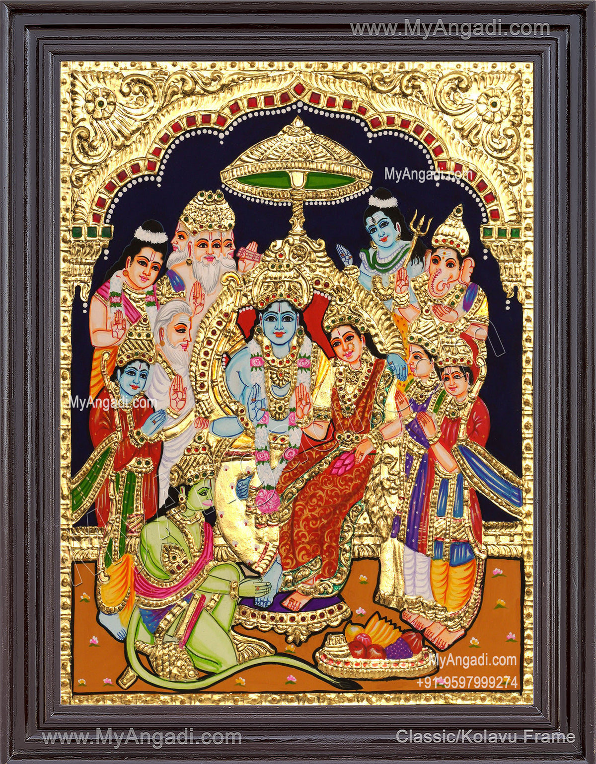 Ramar Pattabhisekam Tanjore Painting