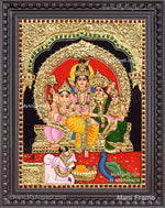 Shivan Family Tanjore Painting