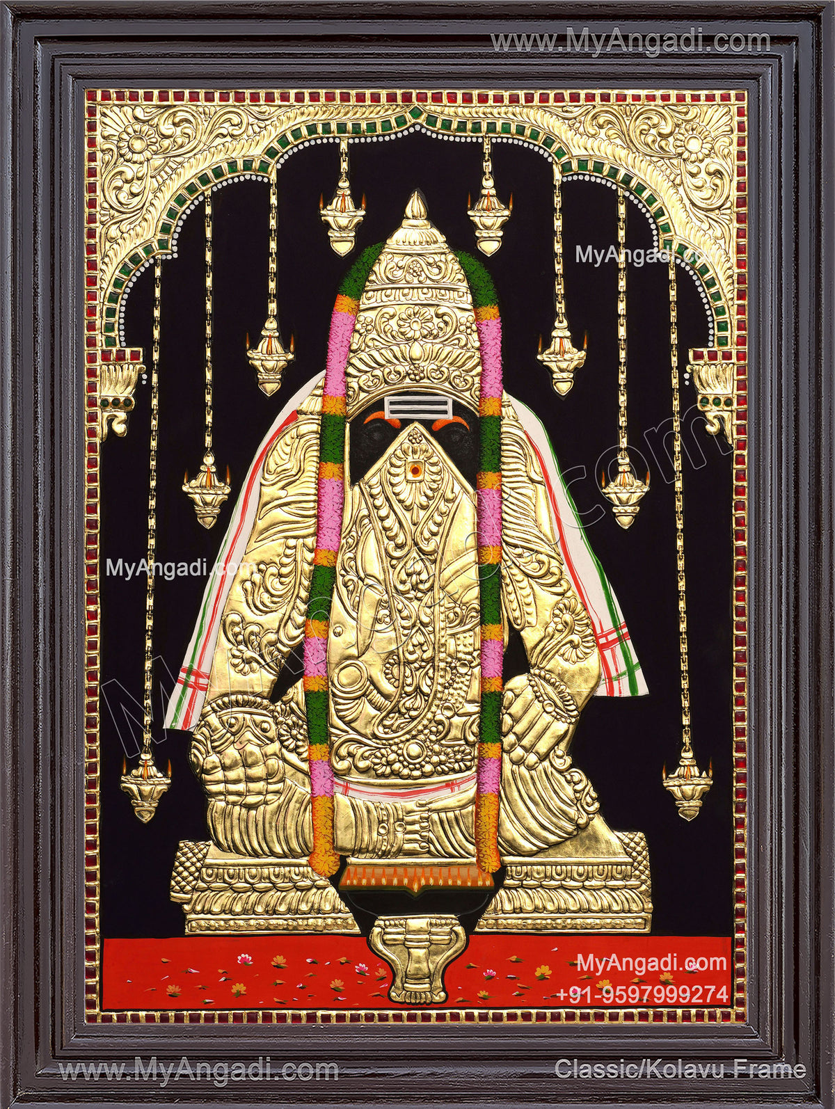 Pillaiyarpatti karpaga Vinayagar Tanjore Painting