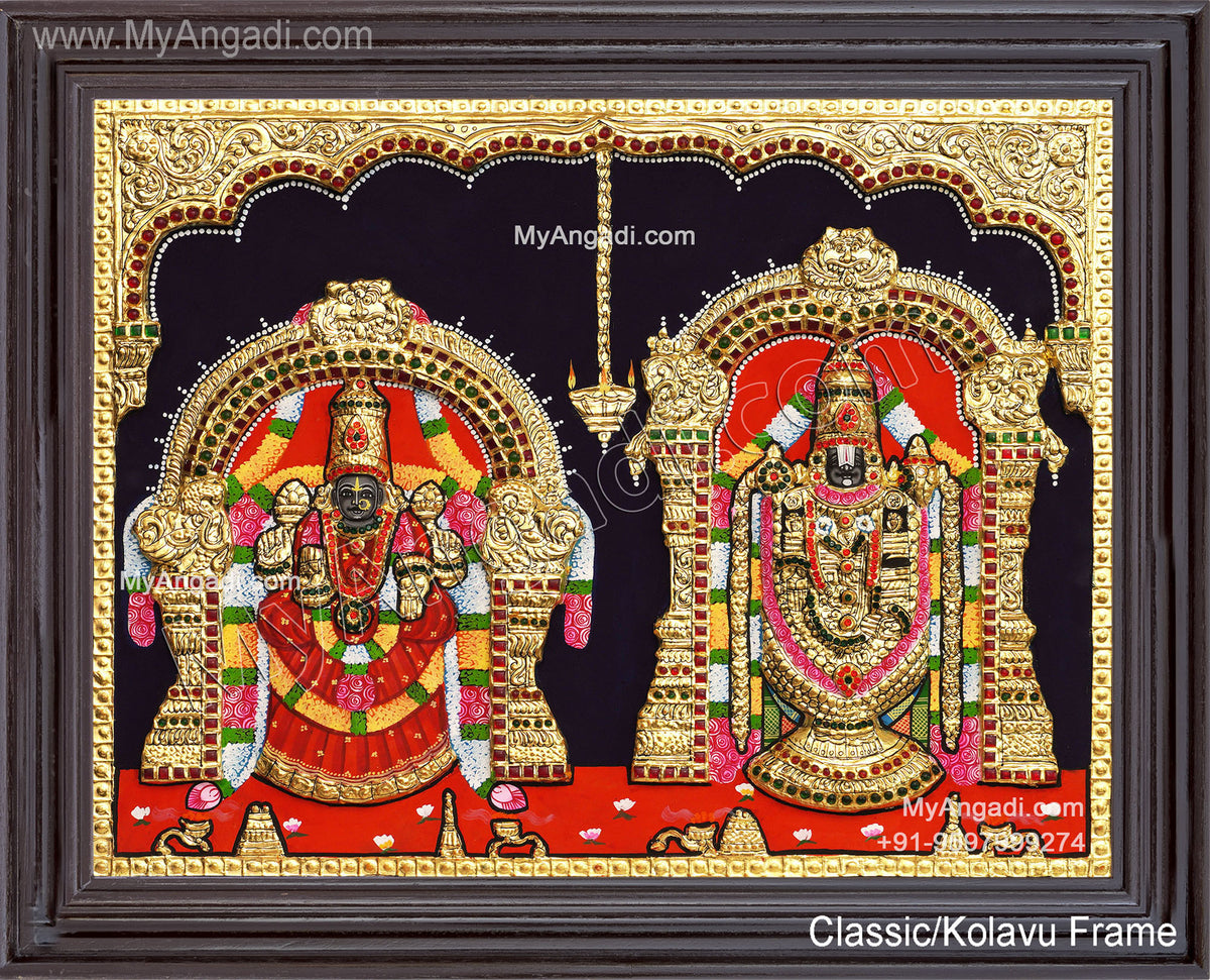 3D Balaji Thayar Tanjore Painting