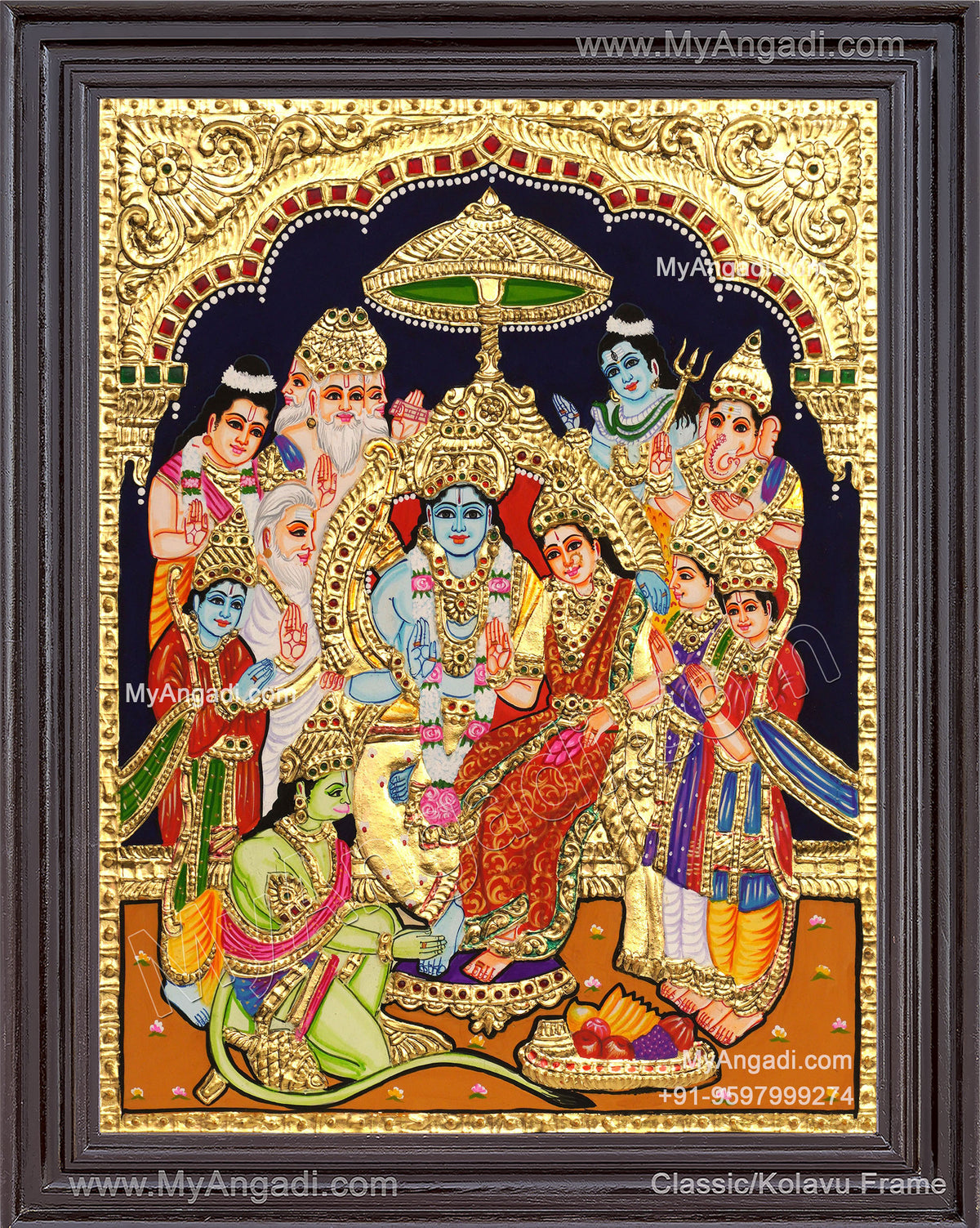 Ramar Pattabishekam Tanjore Painting