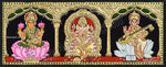3 PanelLakshmi Ganesha Saraswathi Tanjore Painting