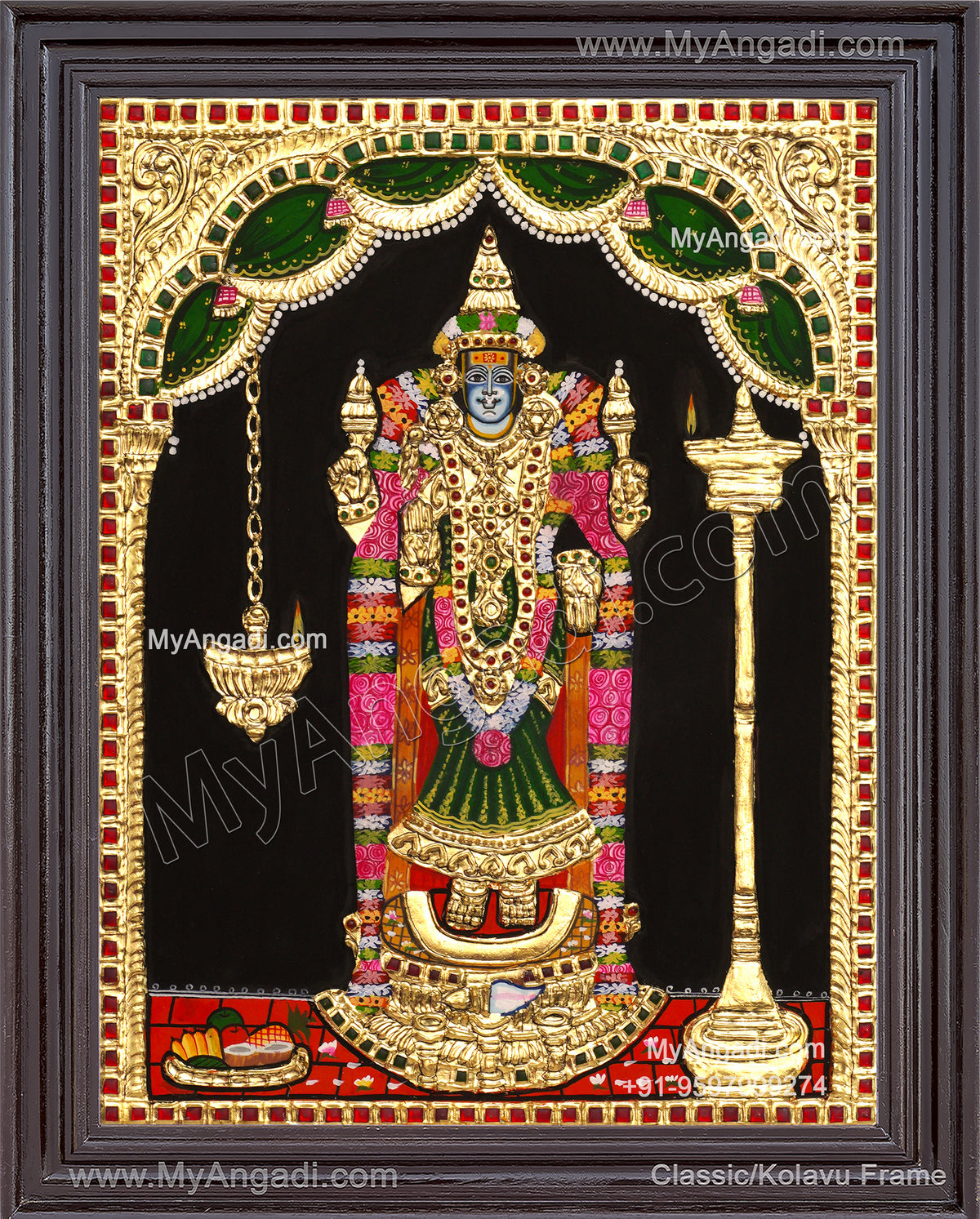 Akilandeswari Devi Tanjore Painting