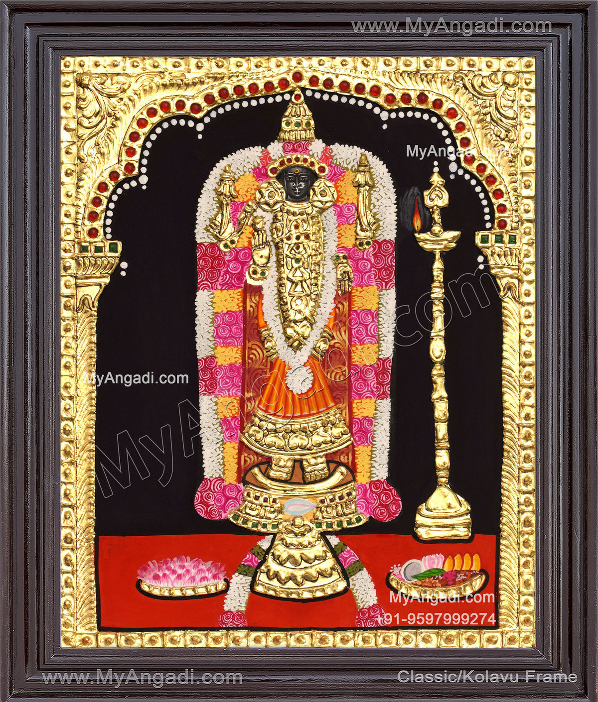 Akilandeswari Amman Tanjore Painting