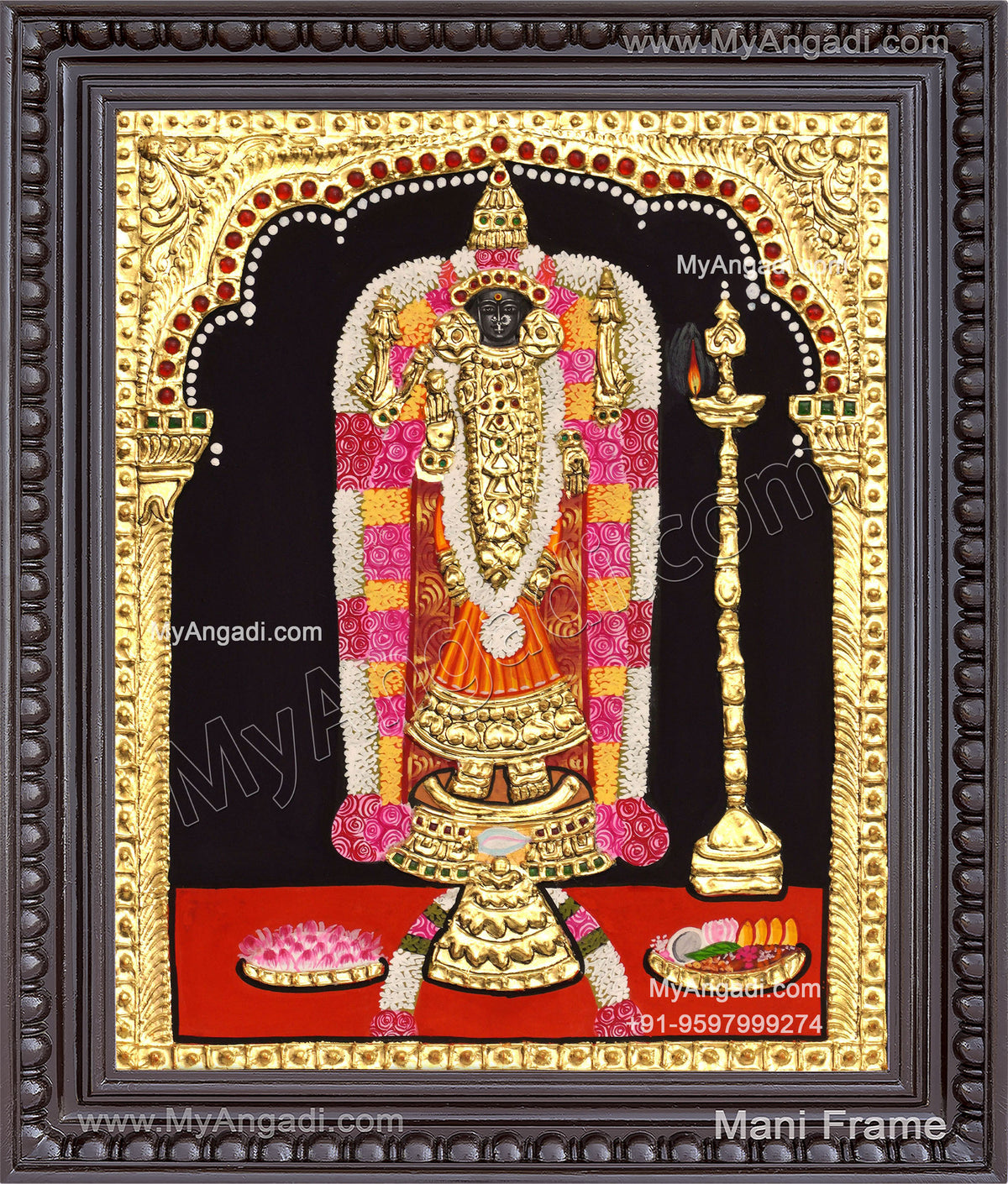 Akilandeswari Amman Tanjore Painting