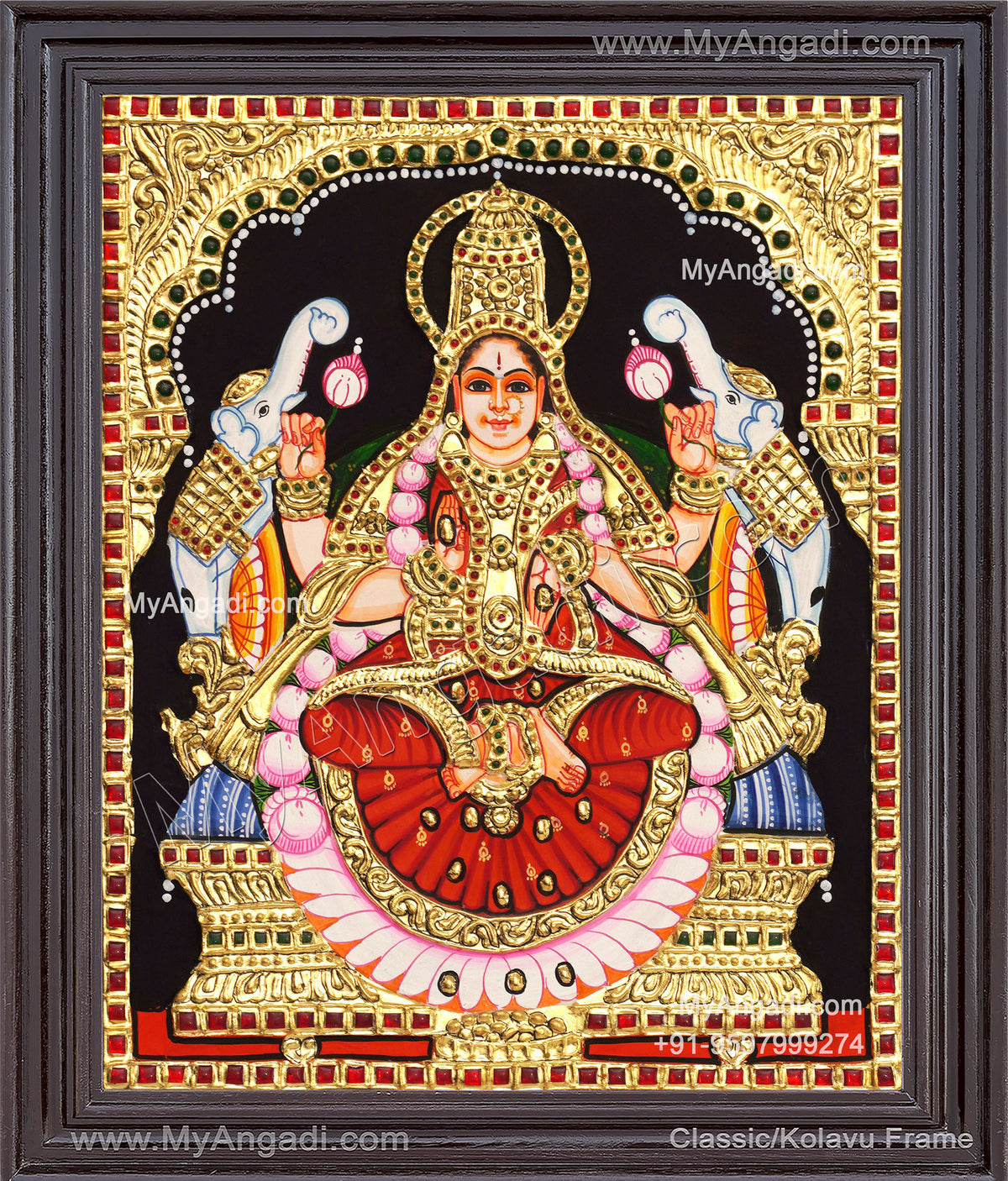 Gajalakshmi Tanjore Painting 