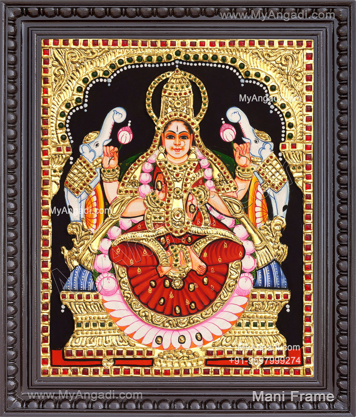 Gajalakshmi Tanjore Painting 