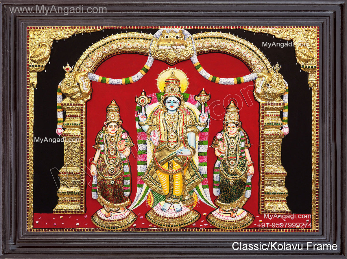 3D Embossed Thimmaraya Swamy Tanjore Painting