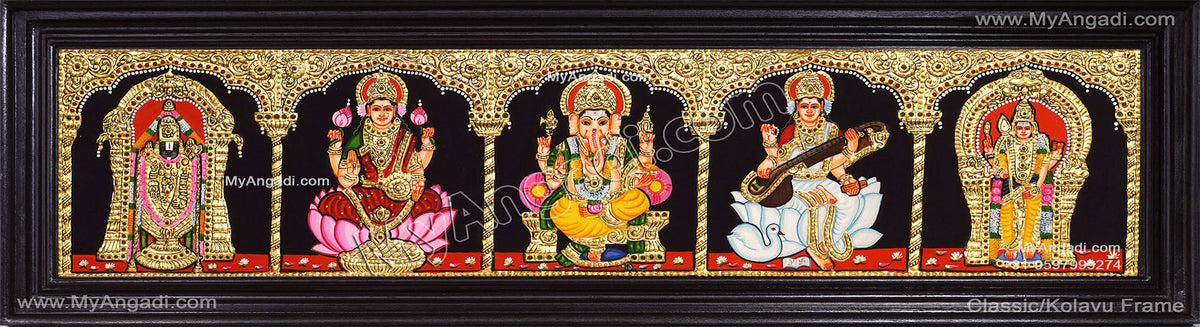 5 PanelTanjore Painting