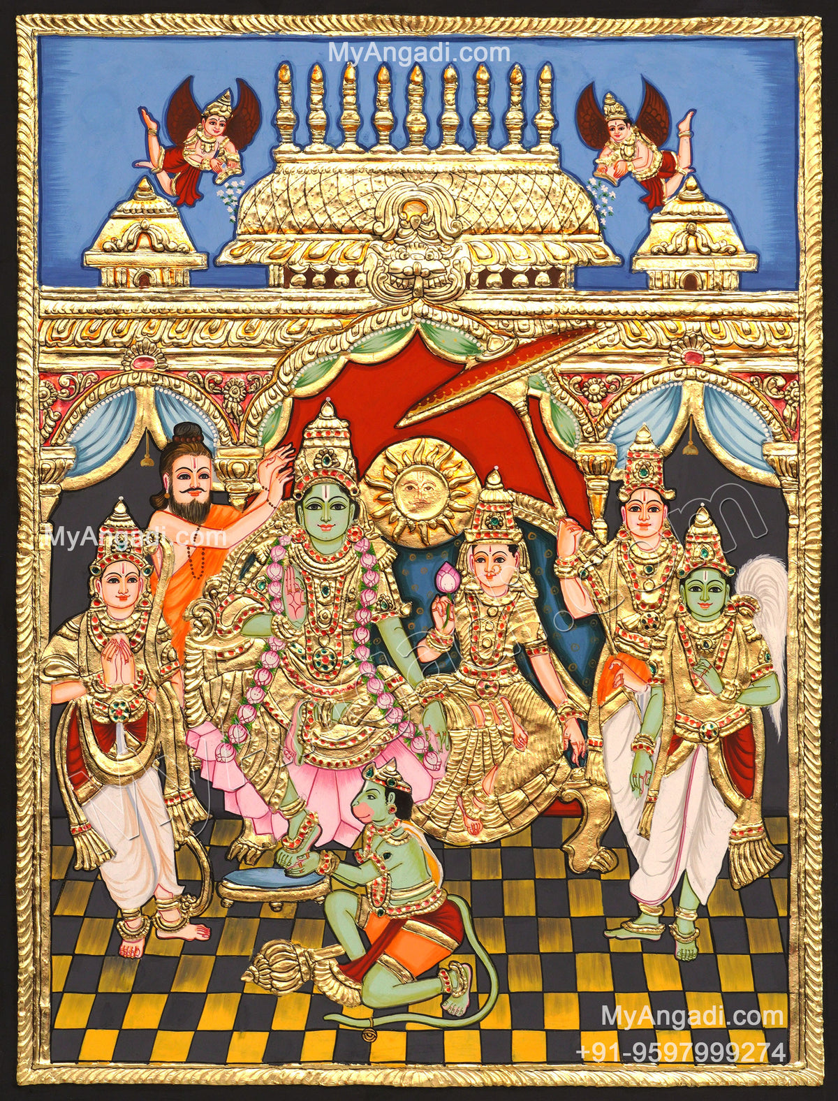 Ram Parivar Tanjore Painting