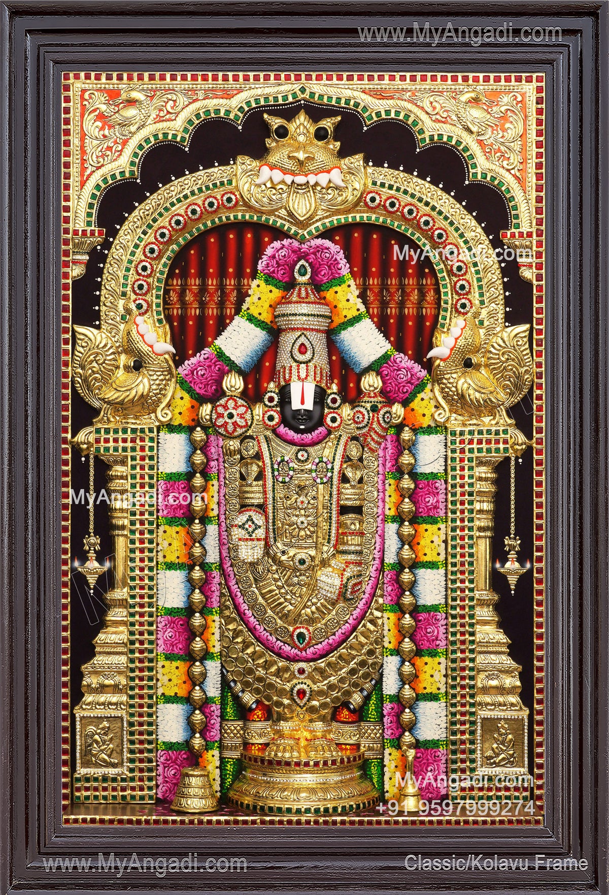 3d Balaji Lakshmi Tanjore Painting