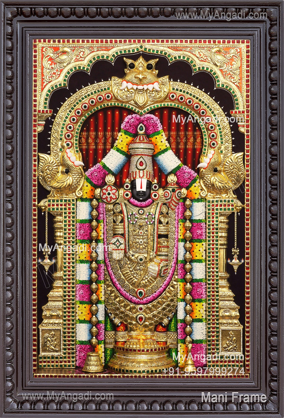 3d Balaji Lakshmi Tanjore Painting
