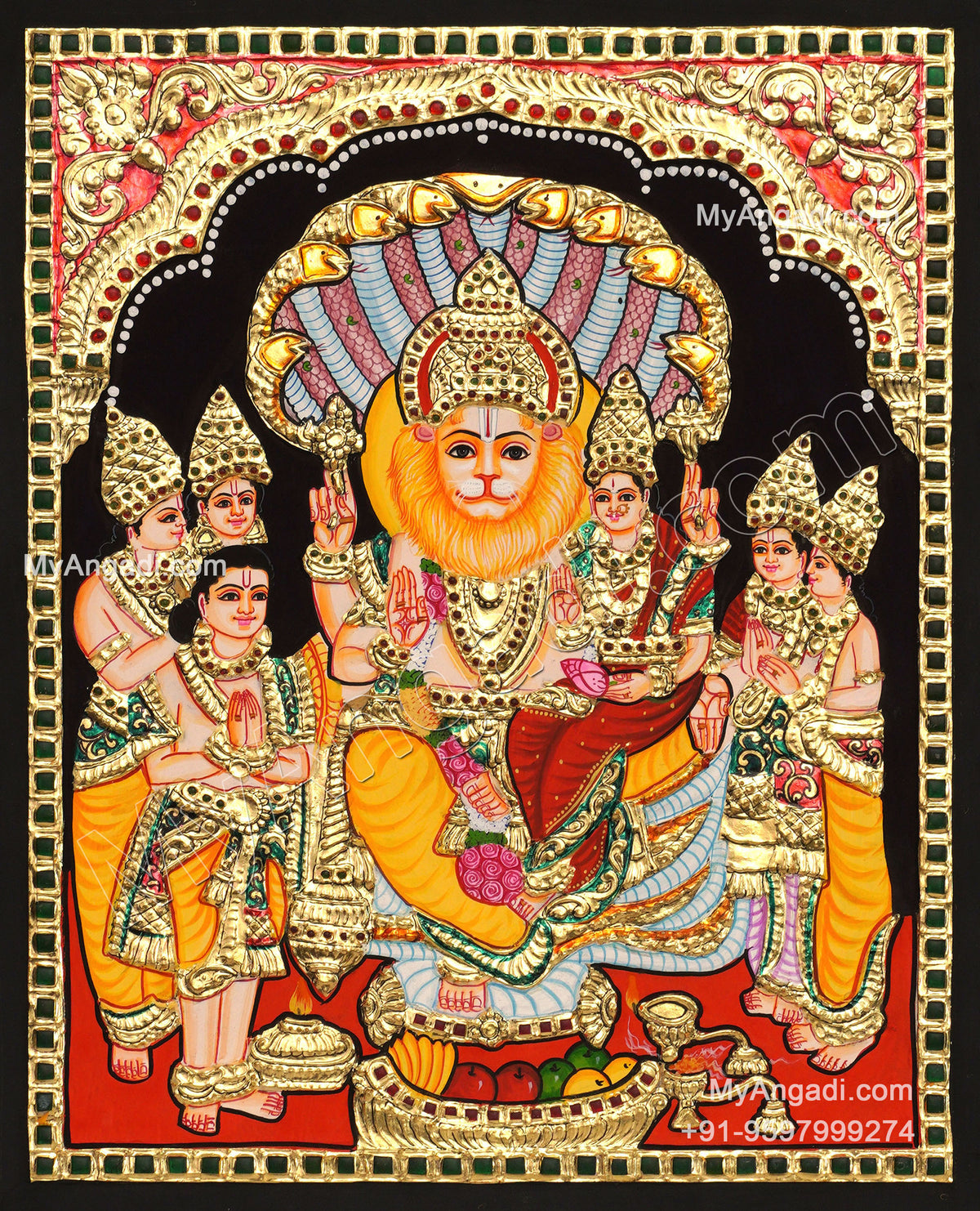 Lakshmi Narasimhar Tanjore Painting