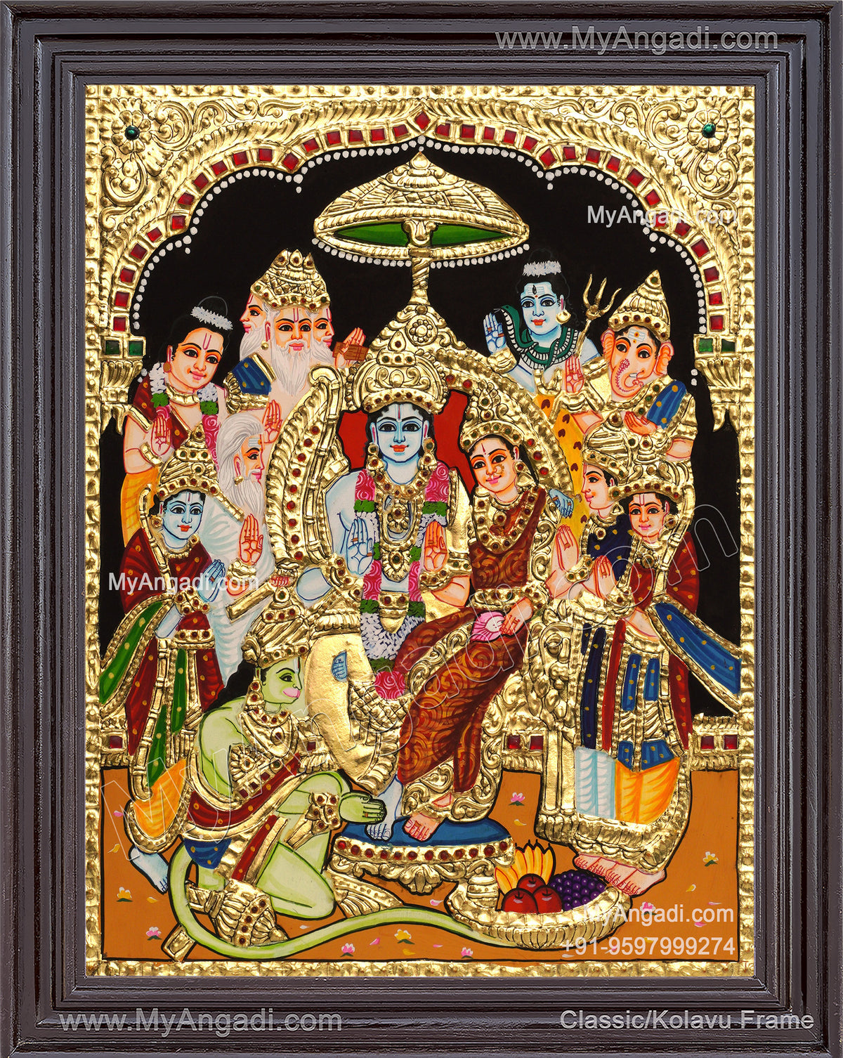 Ramar Pattabhisekam Tanjore Painting