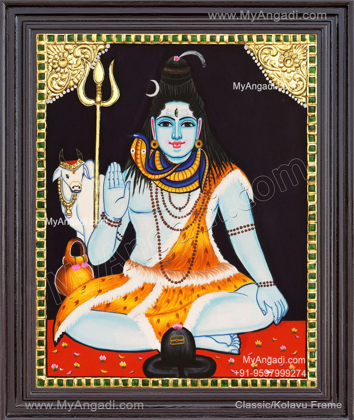 Lord Shiva Tanjore Painting