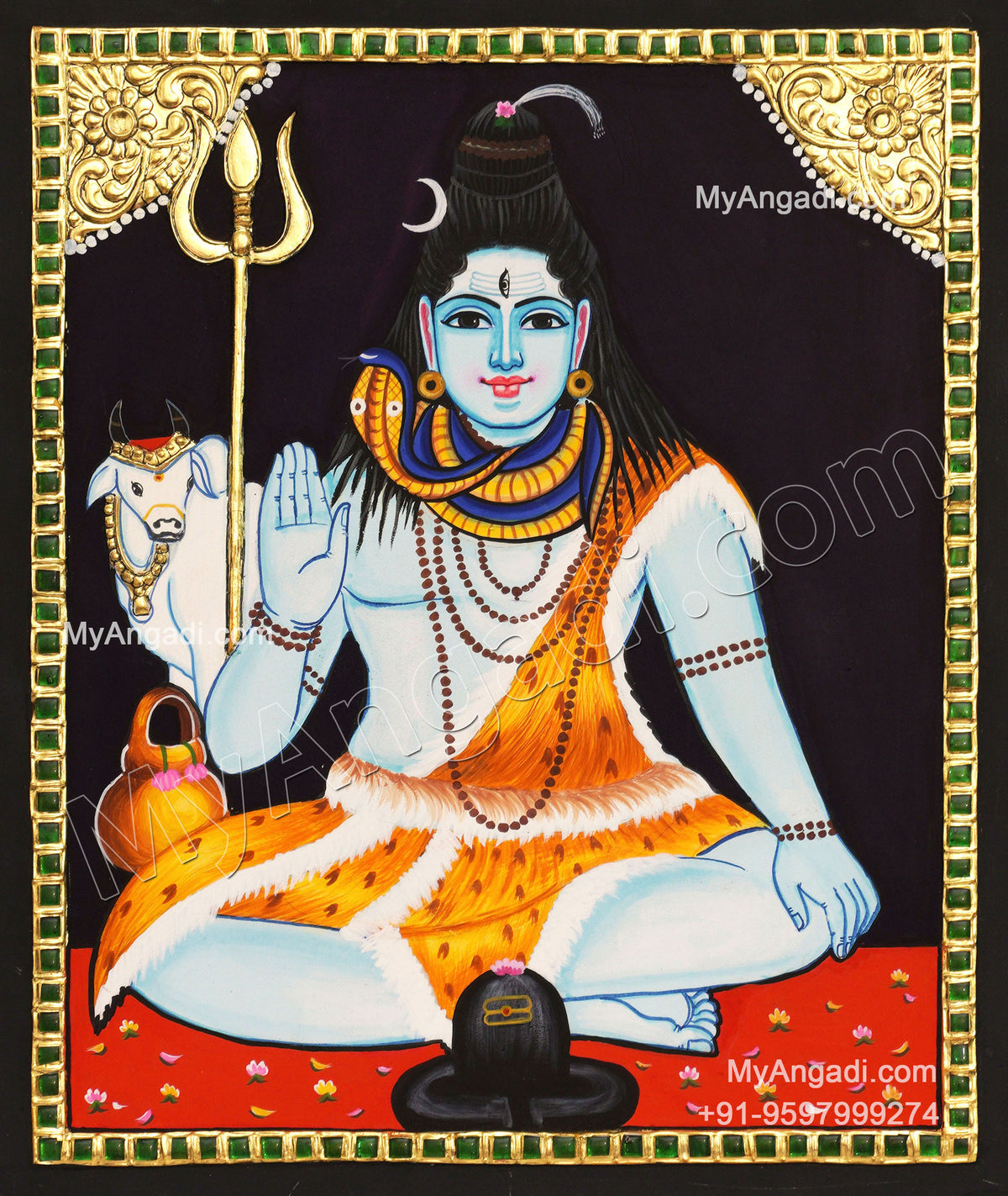 Lord Shiva Tanjore Painting