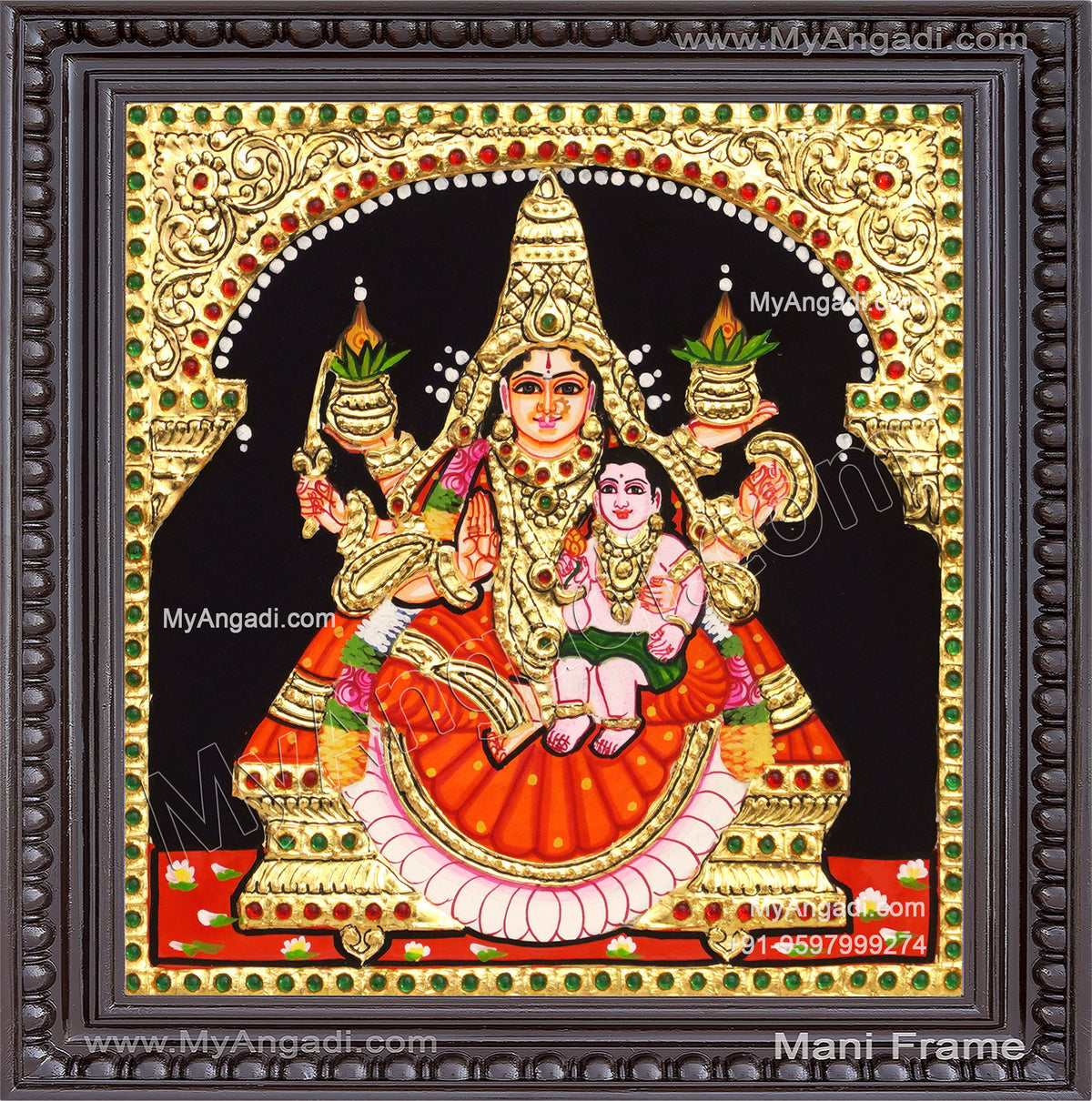 Santhana Lakshmi Tanjore Painting