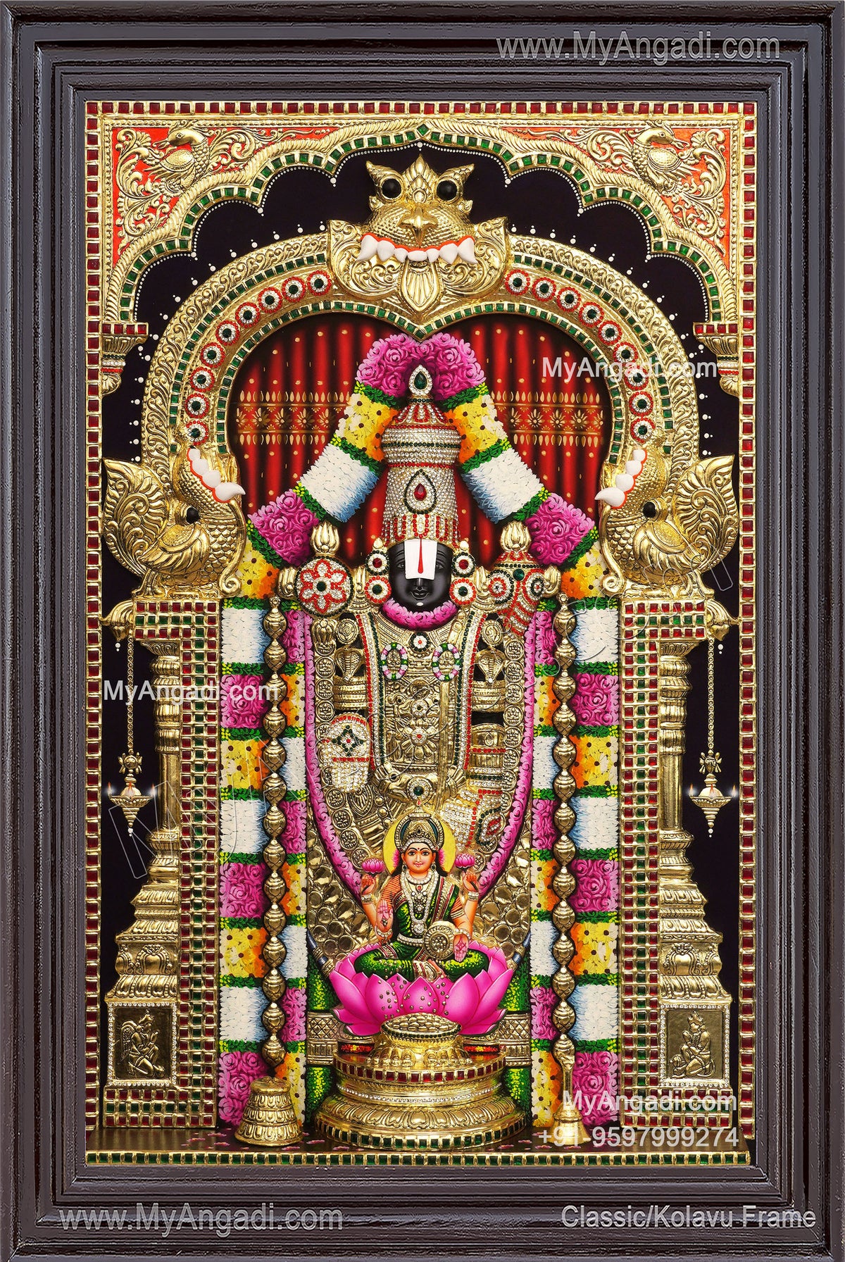 Balaji Lakshmi 3D Tanjore Painting