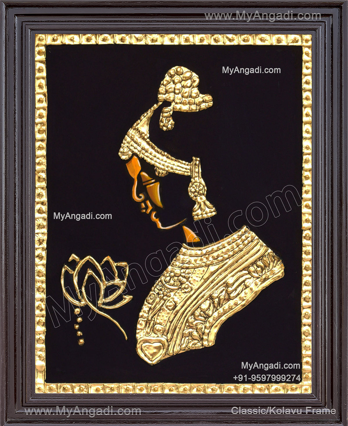 Contemporary Lady Tanjore Painting
