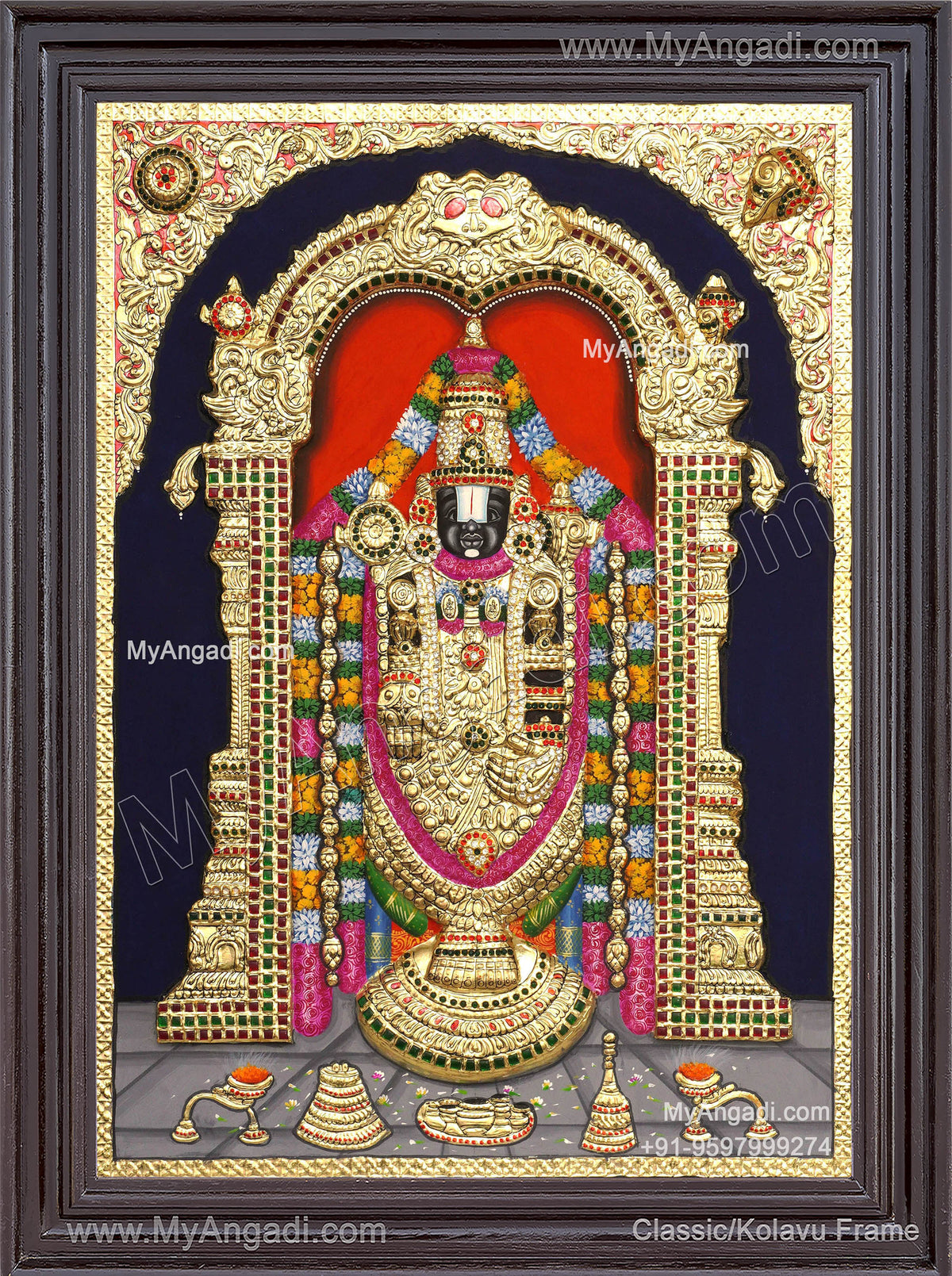 2D Balaji Tanjore Painting
