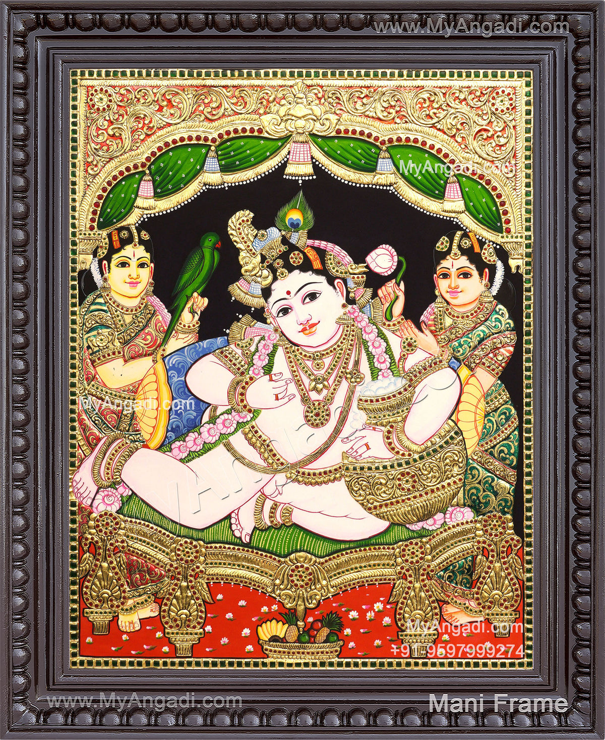 Butter Krishna Tanjore Painting