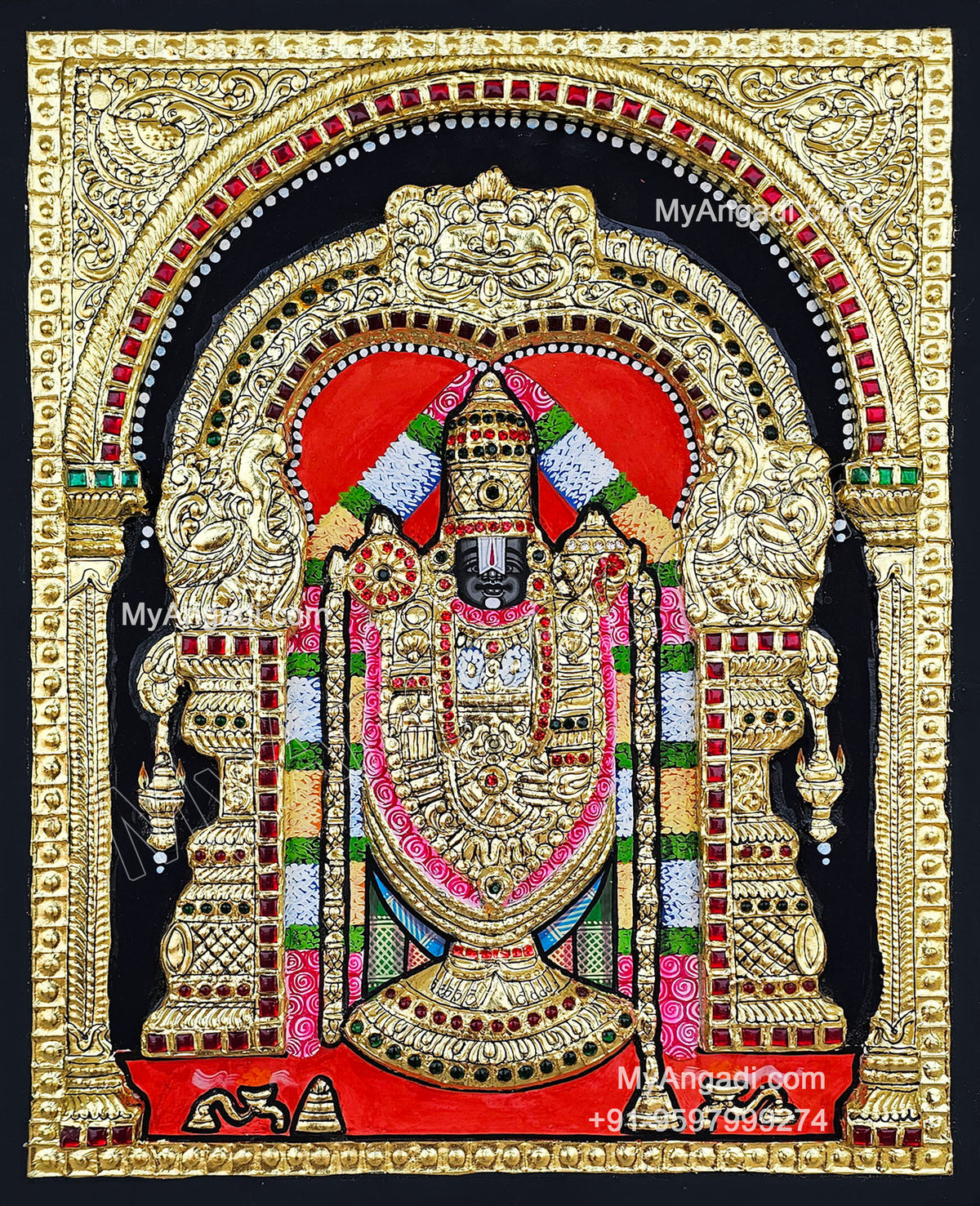 Balaji 2D Tanjore Painting