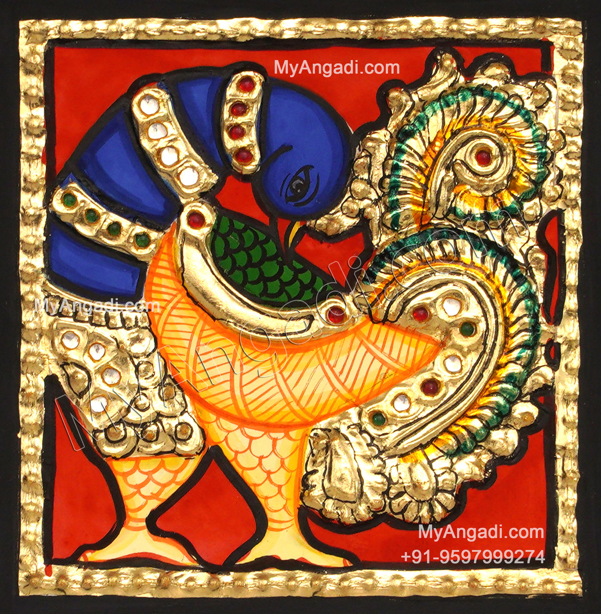 Peacock Tanjore Painting