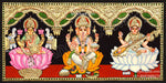 3 PanelLakshmi Ganesha Saraswathi Tanjore Painting
